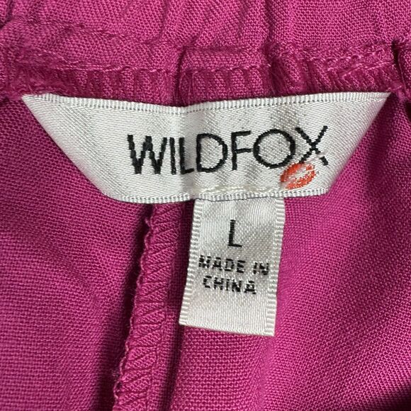 Wildfox Womens Large Pink Shorts Rayon Pull-on Short 5" Inseam Casual Summer New - Picture 4 of 6